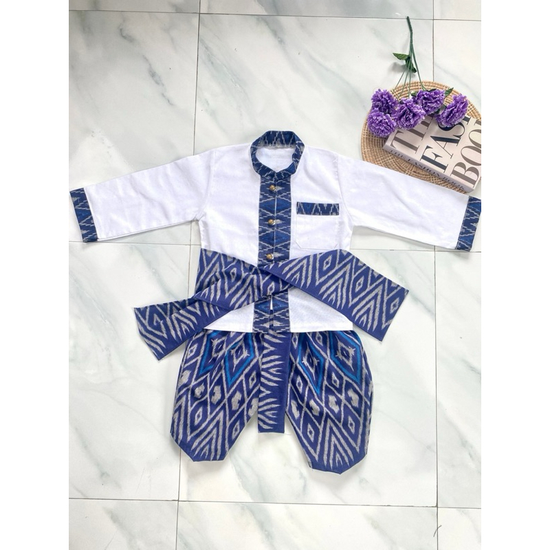 (รหัสTV)ชุดลาวคู่ ชุดอีสานคู่ ชุดพื้นเมืองเด็ก มีให้เลือกทั้งเด็กหญิง เด็กชาย - รูปที่ 6