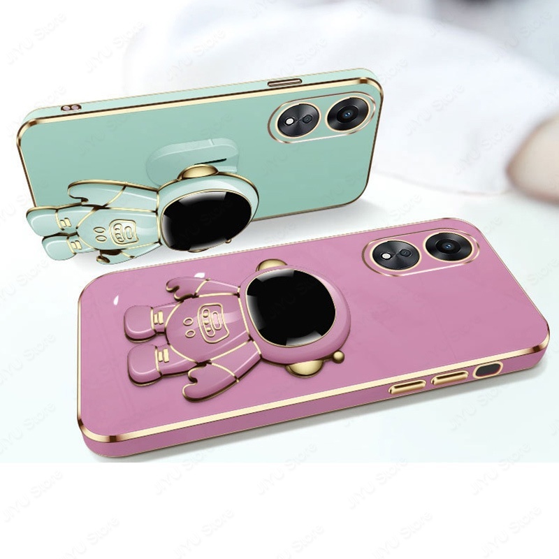 ปลอกสําหรับ OPPO A60 เคส นักบินอวกาศ ตั้งได้ เคสโทรศัพท์ กันกระแทก เคสนิ่ม ฝาหลัง