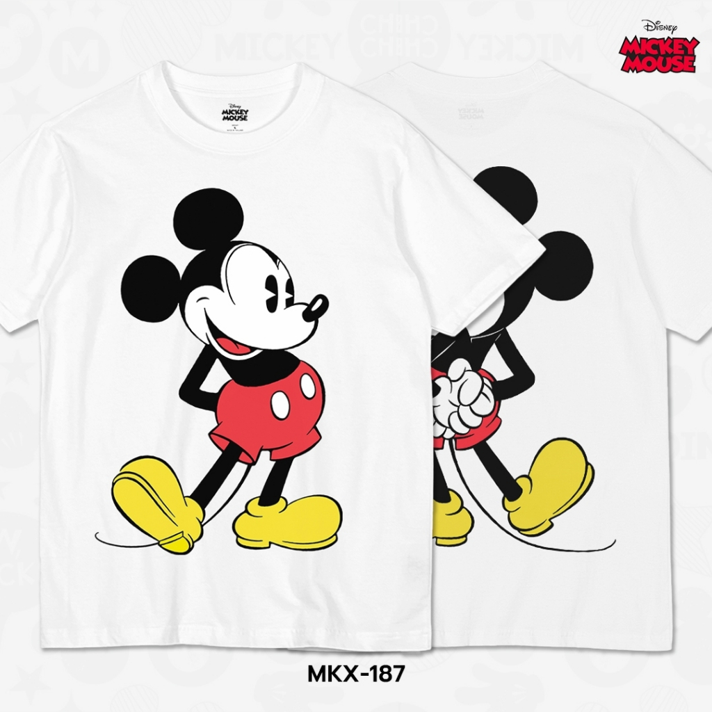 Power 7 Shop เสื้อยืดการ์ตูน มิกกี้เมาส์ ลิขสิทธ์แท้ DISNEY (MKX-187)