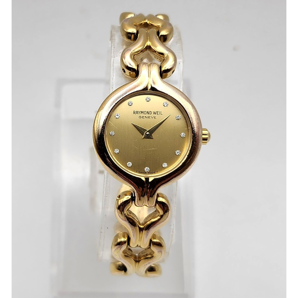 นาฬิกา RAYMOND WEIL WOMEN'S 5878 SWISS QUARTZ GOLD TONE STAINLESS STEEL WATCH 22 MM (มือสอง)