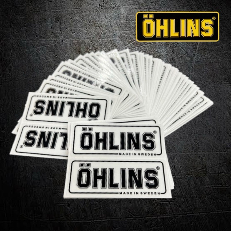 สติ๊กเกอร์ โช้ค OHLINS โอลิน  ราคาต่อ1 แผ่น ติดได้1คู่