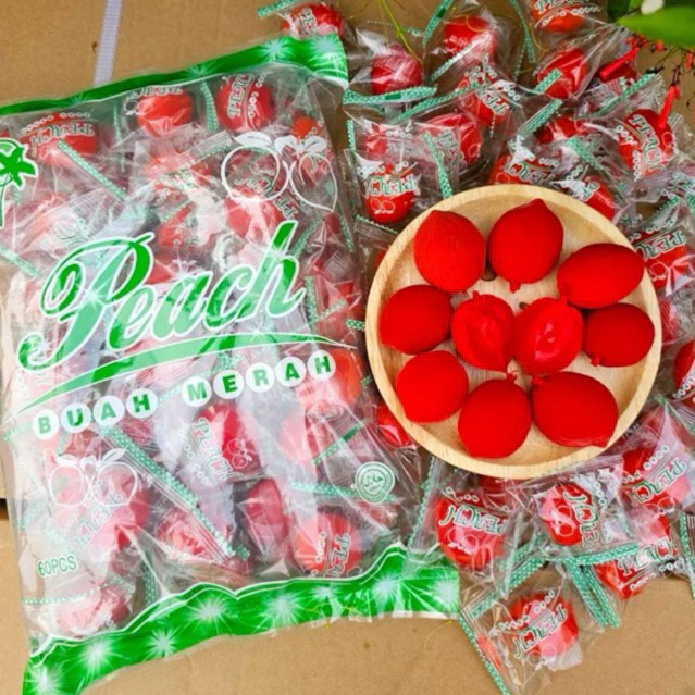 🍒(1kg)ท้อแดง ลูกพีชแช่อิ่ม รสเปรี้ยว หวาน อร่อย เนื้อแน่น ไม่มีเมล็ด พร้อมส่งด่วน