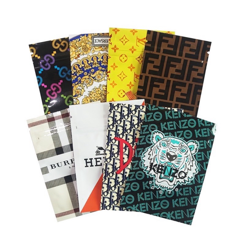 Apparel Brands zip bags for flower packaging.
