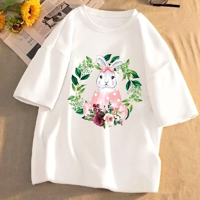 อัพเดท เสื้อยืดผ้าคอตตอน แขนสั้น คอกลม ใส่สบาย ลายแฟชั่นสำหรับผู้หญิง