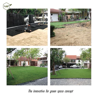 บล็อกพลาสติกปูพื้น | ปูถนน GRASS PAVE (50x50x4 ซม.) แพ็ค 4 แผ่น = 1 ตร.ม. สำหรับปลูกหญ้า,โรยกรวด Turf cell