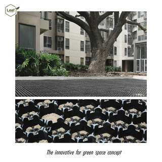 บล็อกพลาสติกปูพื้น | ปูถนน GRASS PAVE (50x50x4 ซม.) แพ็ค 4 แผ่น = 1 ตร.ม. สำหรับปลูกหญ้า,โรยกรวด Turf cell