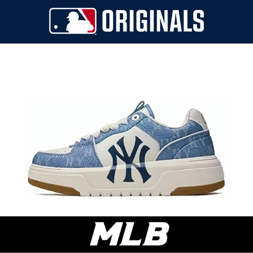 ของแท้ 100% MLB รองเท้าผ้าใบ Chunky Liner 24SS  รองเท้ารุ่น 3ASXCLD4N-50BLS - สีฟ้าขาว
