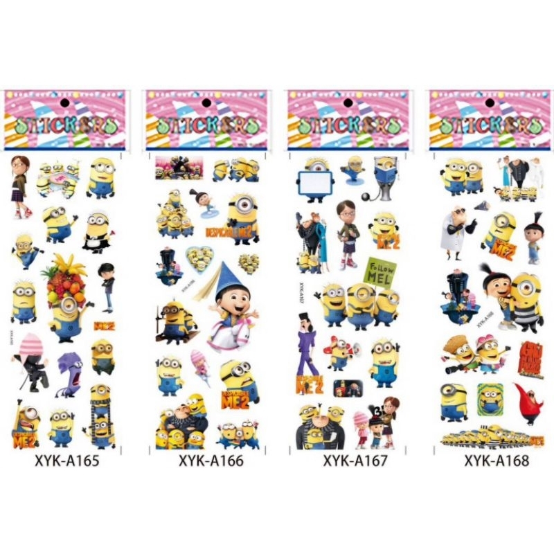 สติกเกอร์ราคาถูก ซื้อ12ชิ้น แถม1ชิ้นฟรี สติกเกอร์เด็ก ลายการ์ตูน เอลซ่า สไปเดอร์แมน เครื่องบิน สัตว์ ปลา มากกว่า100ลาย