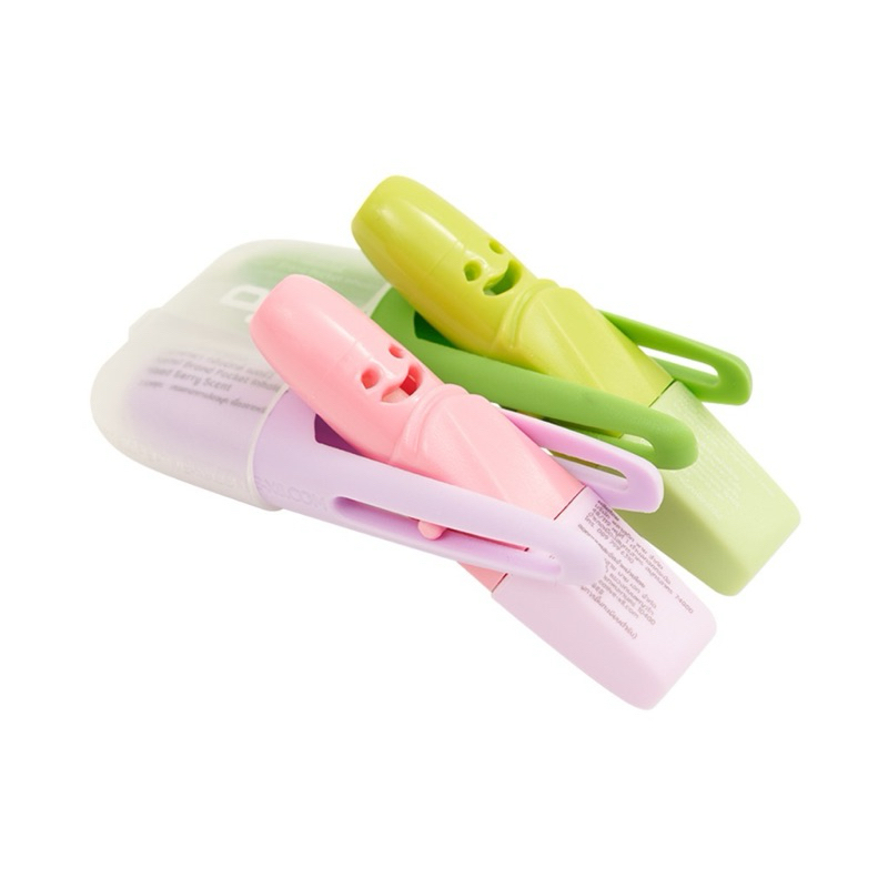 Pastel Inhaler DOUBLE CAP ปลอกพลาสติก (เฉพาะปลอกไม่รวมยาดม/มีขายแบบรวมยาดมด้วย)