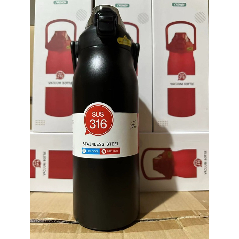 ขวดนำ้  1.7L 60Oz แท้งค์เก็บอุณหภูมิ มียางรองก้นขวด สแตนเลส316 กระติกน้ำเก็บความเย็น - รูปที่ 3