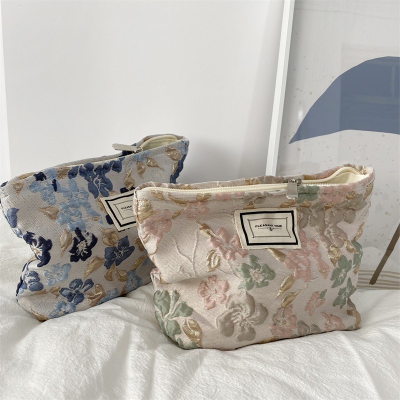 ShopAt.Two[BG6230] กระเป๋าคลัทช์ กระเป๋าเครื่องสำอาง แบบพกพา จุของได้เยอะ