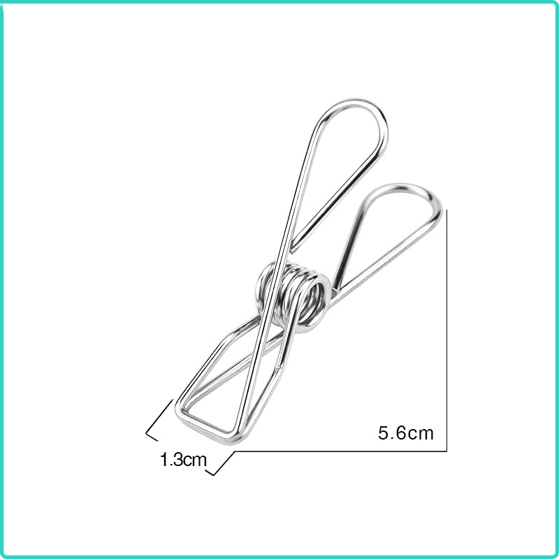 คลิปลวดสแตนเลส/คลิปสแตนเลสพร้อมคลิปตะขอ ที่หนีบผ้า ไม้หนีบผ้าสแตนเลส - 1