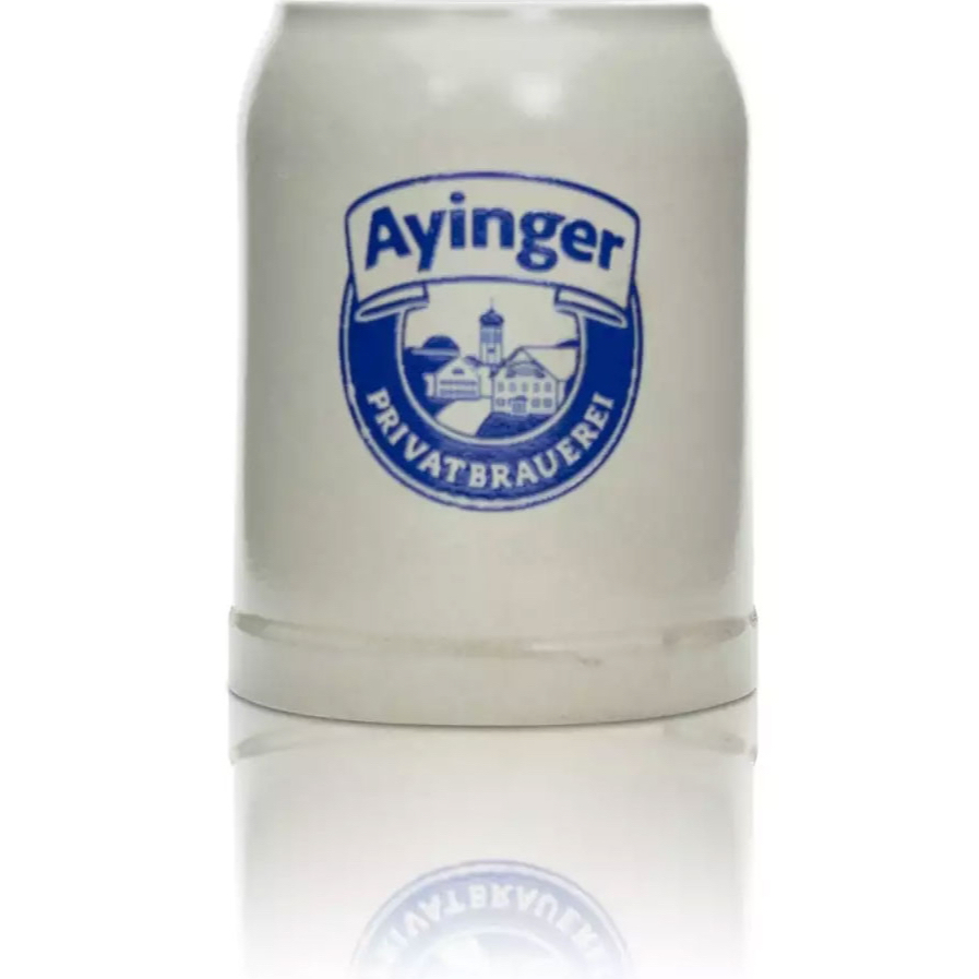 แก้วเบียร์เยอรมัน Ayinger อัยยิงเงอร์ 0.5 ลิตร Stein เซรามิคดินเผาสำหรับ Lager ใหม่นำเข้าจากเยอรมัน