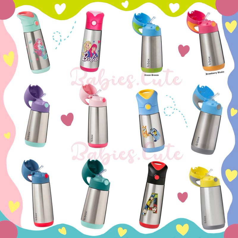 ลดราคา ฟรี!แปรง+สายคล้องคอ Bbox insulated พร้อมส่ง ขวดเก็บอุณหภูมิ ขวดน้ำแสตนเลส B.box Insulated Dri