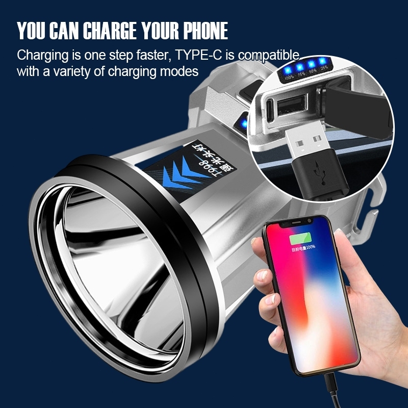 T998 ไฟฉายคาดหัว led แรงสูง ส่องแสงระยะ5KM อายุการใช้งานแบตเตอรี่ยาวนาน ตกปลากลางแจ้ง กันน้ำ