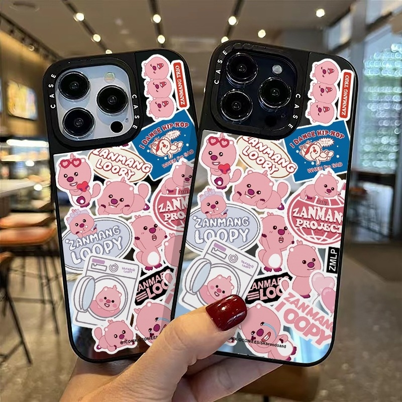 จัดส่งทันที เคสไอโฟน11/12/13/14/15 Pro max Cute Loopy Mirror ซิลิโคน Case For iPhone 11,12,13,14,15PM,13PM,14PM