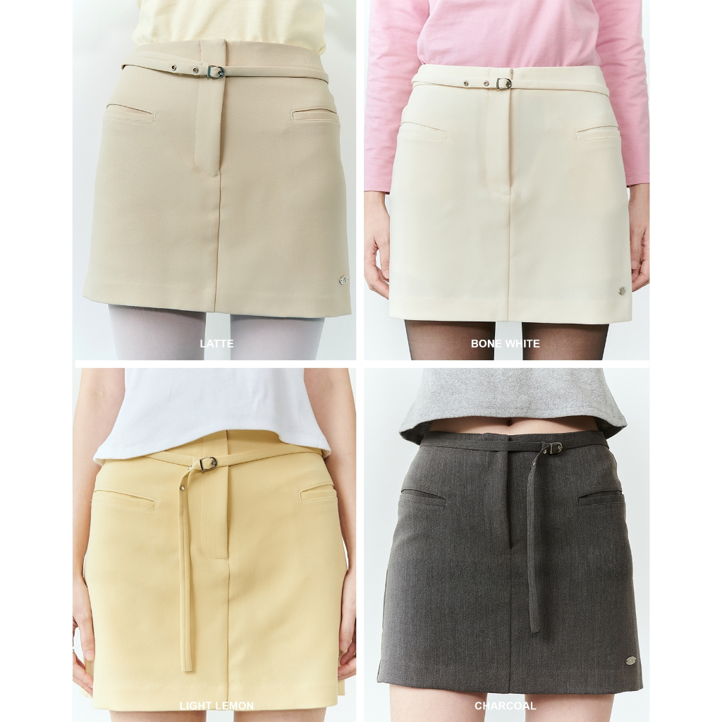 beforesunset_studio - Curd Belt Skort กระโปรงกางเกง ดีเทลเข็มขัด