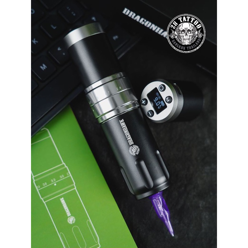 เครื่องสัก Dragonhawk Fold3 แบต2ก้อน !!! ราคาถูก พร้อมส่งทันที