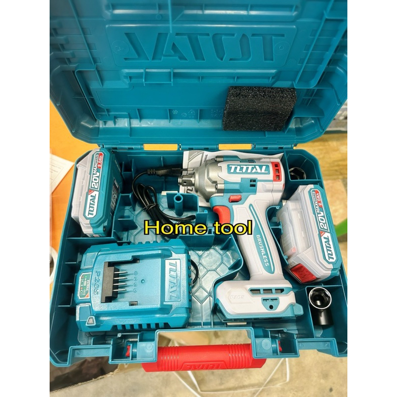 TOTAL บล็อกกระแทก ไร้สาย 400Nm BL motor แบตเตอรี่ 20V. 1/2" รุ่น TIWLI2040