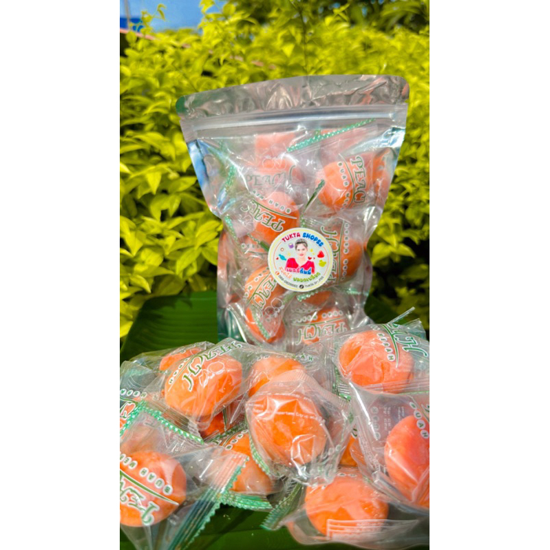 ท้อส้ม แช่อิ่ม กรอบ หวานฉ่ำ อร่อย ขนาด150 กรัม (ซื้อครบ5 ถุง แถมพริกเกลือ3 ถุง)