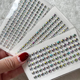 Crystal sticker สติกเกอร์เพชรสีขาวรุ้ง *อ่านรายละเอียดก่อนสั่ง