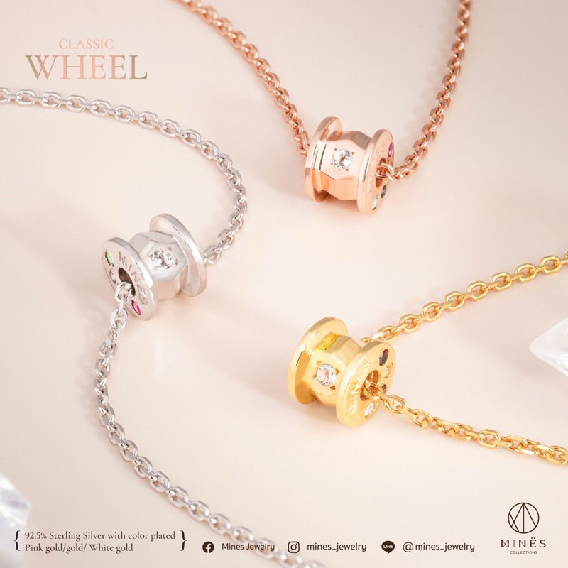 (พร้อมส่ง) Mines Jewelry สร้อยคอนพเก้า The Wheel of Good Fortune รุ่น Classic Wheel