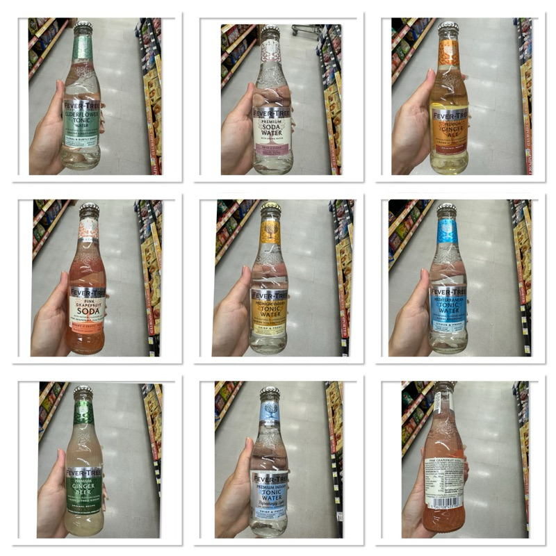 Fever - Tree Elderflower Tonic Water 200 Ml. / Premium Soda Water / Ginger Ale / Pink Grapefruit / M