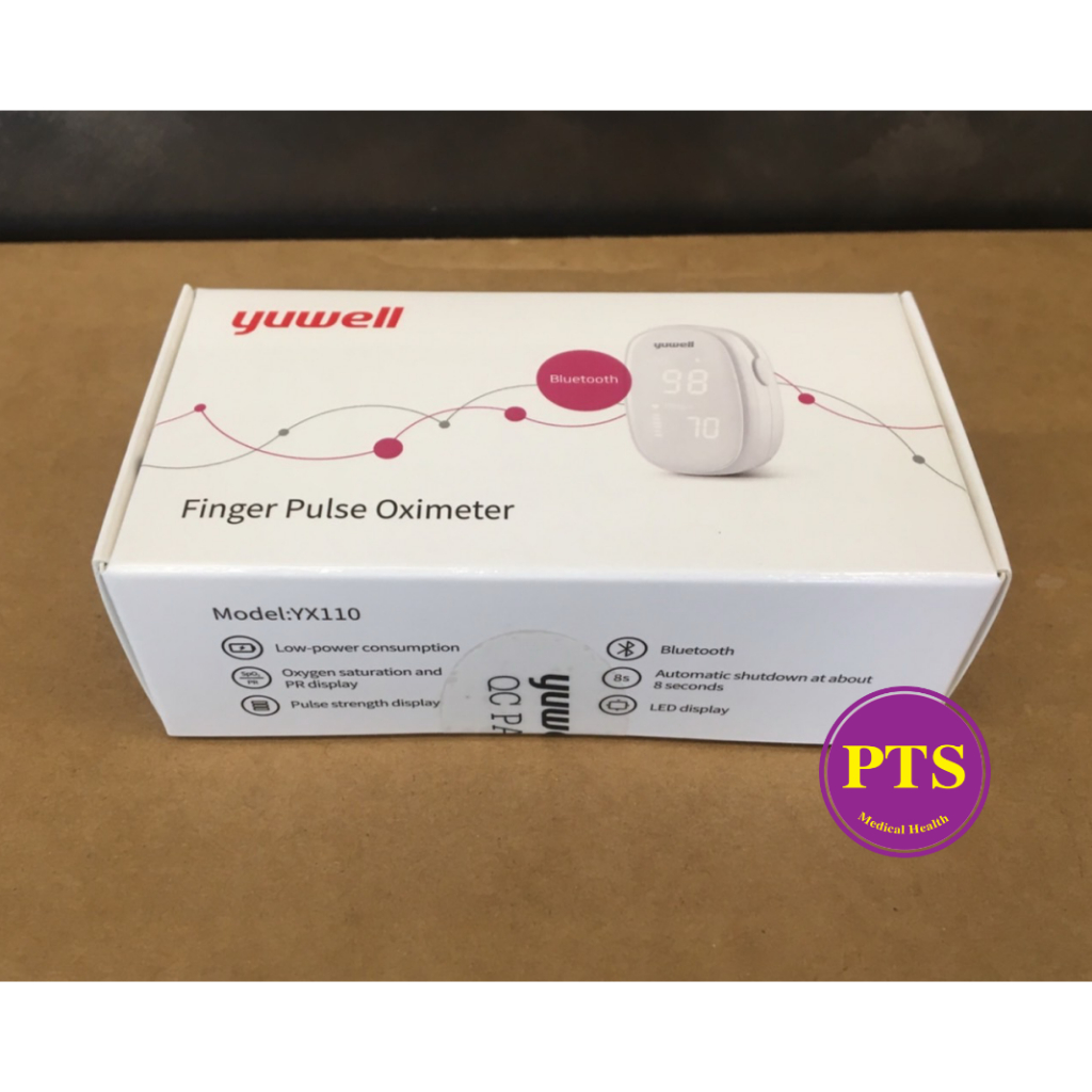 เครื่องวัดออกซิเจนปลายนิ้ว ยี่ห้อ Yuwell รุ่น YX-110 มี Bluetooth รับประกันศูนย์ไทย 2 ปี