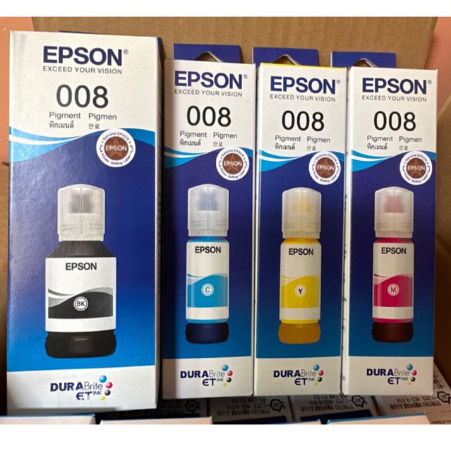 Epson หมึกเบอร์ 008 Black / Cyan / Magenta / Yellow ink bottle (Pigment)