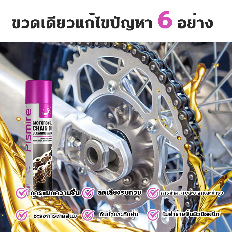 700mlสเปรย์หล่อลื่นโซ่ สเปรย์ล้างโซ่ น้ำยาล้างโซ่ ขจัดเสียงรบกวนที่ผิดปกต หล่อลื่น ทำความสะอาด ป้องกันสนิม thumbnail 8