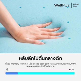 WellPlus [อัดสุญญากาศ] ที่นอนเมมโมรี่โฟม Cool Gel รุ่น Starship หนา 6นิ้ว นุ่มแน่น ฟื้นฟูร่างกาย รับประกันโครงสร้าง10ปี