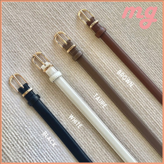 [ส่งจากกทม]เข็มขัดผู้หญิงแฟชั่นเกาหลี คลาสสิค ขอบบาง หนังเที…