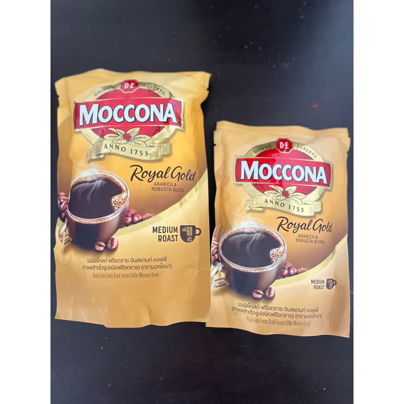 โฉมใหม่  มอคโคน่า รอยัลโกลด์ กาแฟสำเร็จรูป ชนิดพรีเมี่ยมถุง  50/120 กรัม