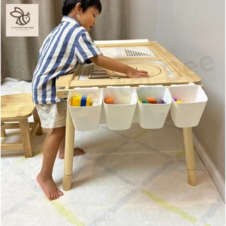 Montessori Kids Sensory/LEGO Table Wood (FLISATฟลิแซท Reform) โต๊ะเด็ก มอนเตสซอรี่ ปรับความสูงได้ พร้อมที่ใส่กระดาษวาดร