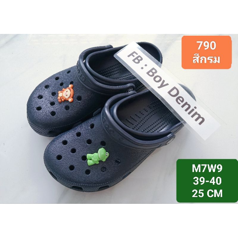 Crocs Classic Baya มือ2แท้💯 สีกรม🚨 M7W9/ ไซส์ 39-40 /  ยาว 25 CM