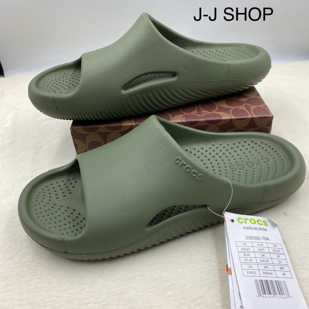 รองเท้าแตะ Crocs รองเท้าแบบสวมสำหรับผู้หญิงและผู้ชาย รุ่น Crocs mellow slide สินค้าสวยคุณภาพดีน้ำหนักเบานิ่มมากๆใส่สบาย