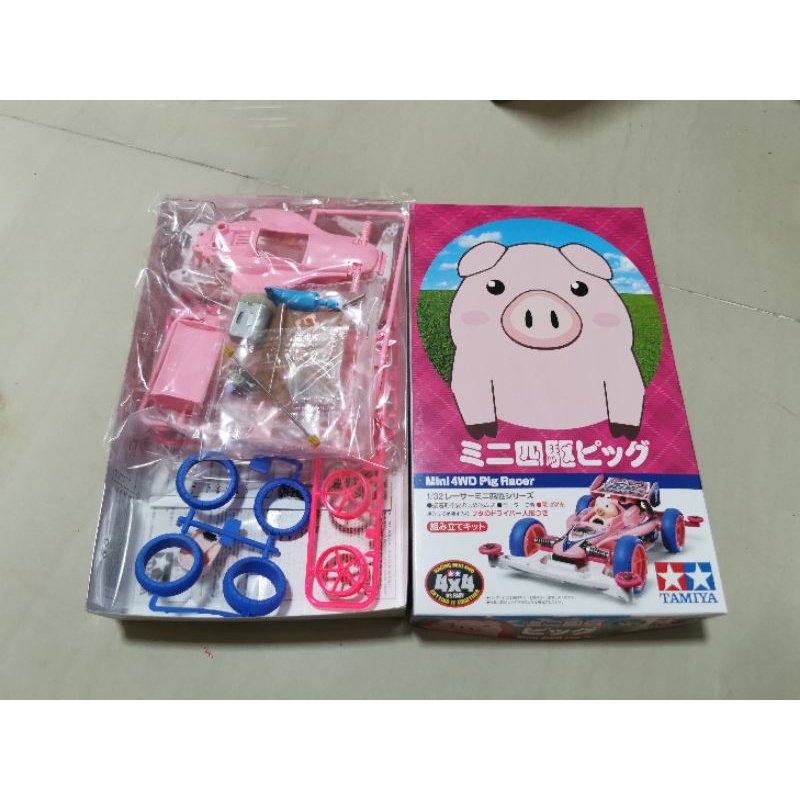 018089 TAMIYA Mini 4wd Jr Pig Racer Motor​ in​clude ทามิย่า​ หมูซิ่ง​ มีมอเตอร์ในกล่อง​ ***ถ่าย​จาก​