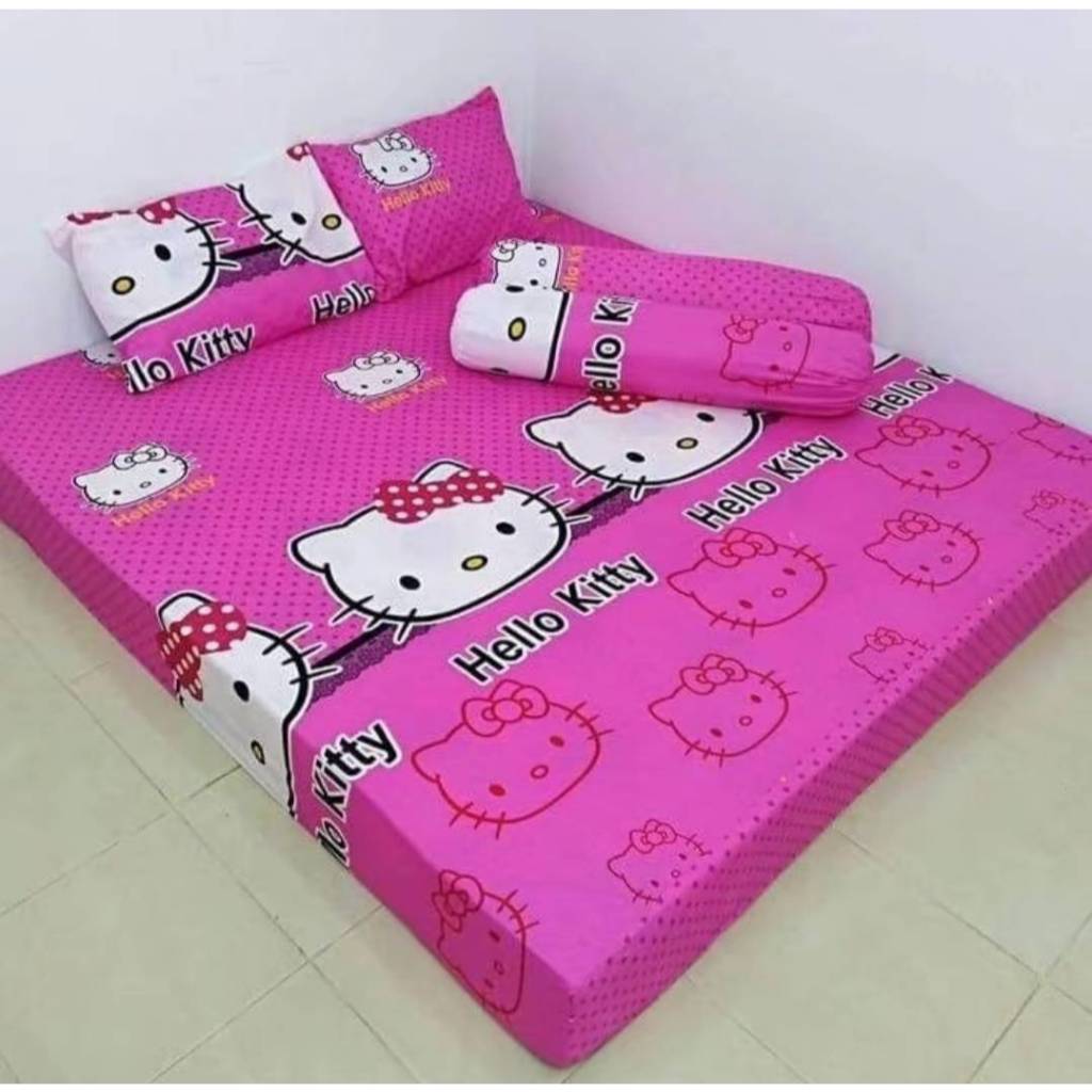 ผ้าปูที่นอนลายคิดตี้(เฉพาะผ้าปู1ผืน)ขนาด 3.5/5 และ6ฟุตผ้าคอตตอนหนาไม่ป็นขนสีไม่ตกราคาจำหน่ายปลีก-ส่ง - รูปที่ 4