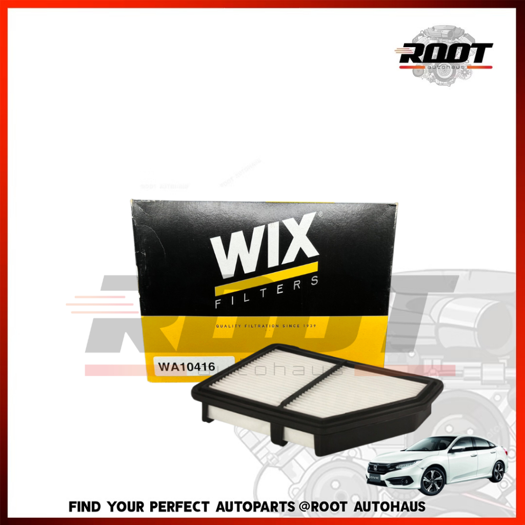 WIX กรองอากาศ ขนาด 7x15 สำหรับ HONDA CIVIC ปี 16 ขึ้นไป เครื่อง 1.8/FC1/FC2/FK เบอร์ WA10416