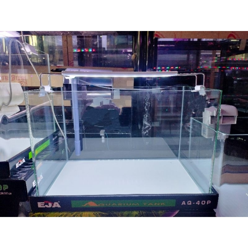ตู้ปลานาโน กระจกหน้าโค้งสวยงาม แบบครบชุด พร้อมเลี้ยงปลาได้เลย ขนาด 40×23×25cm
