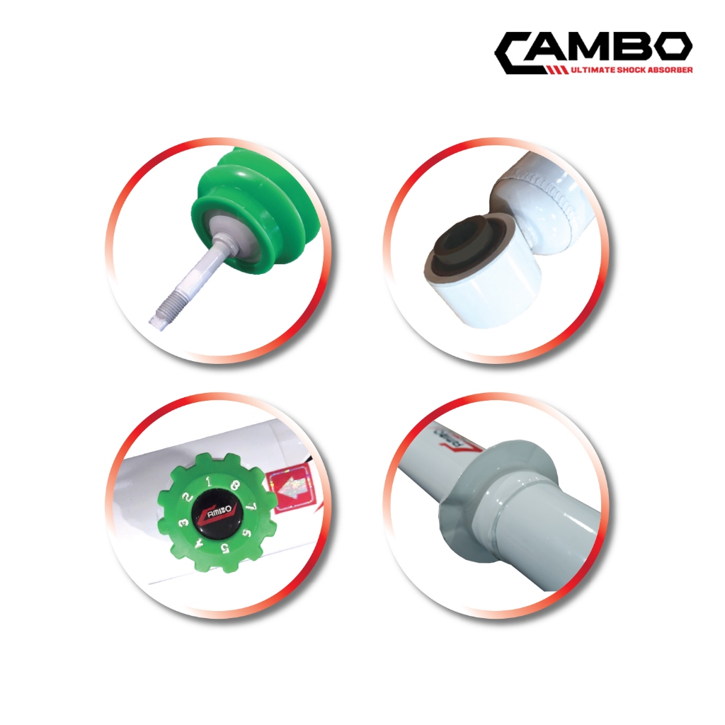 CAMBOโช๊คอัพน้ำมันคู่หน้าTOYOTAวีโก้2WD,อินโนว่าปรับความหนืดได้8ระดับแกน16มม.HO168T4678 - รูปที่ 2