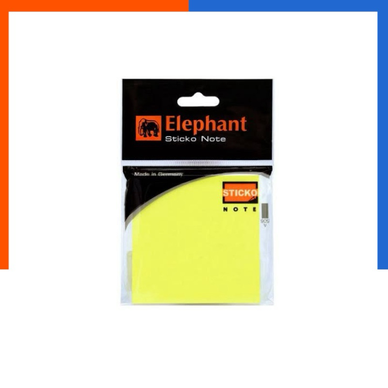 กระดาษโน๊ต 3×3นิ้ว ตราช้าง (40แผ่น/80-100แผ่น) Elephant sticko note จดโน๊ด บันทึก แปะติด สีสด โพทอิท US.Station