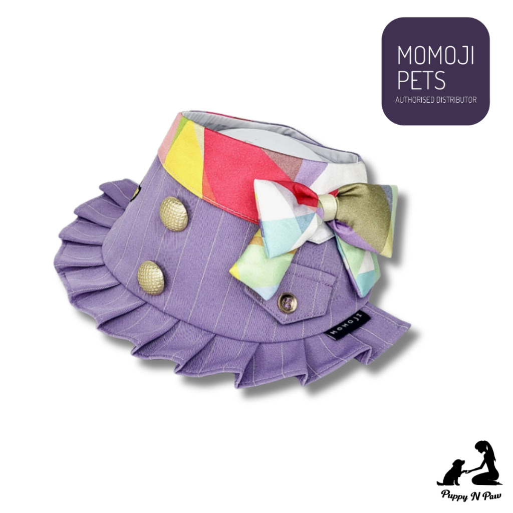 Momoji Air Stewardess Mauve Purple Pet Bib ชุดสุนัข ชุดแมว