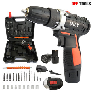 MILY สว่านไร้สาย 99V 2 ระบบ ปรับสปีดได้ สำหรับเจาะไม้เหล็ก ข…