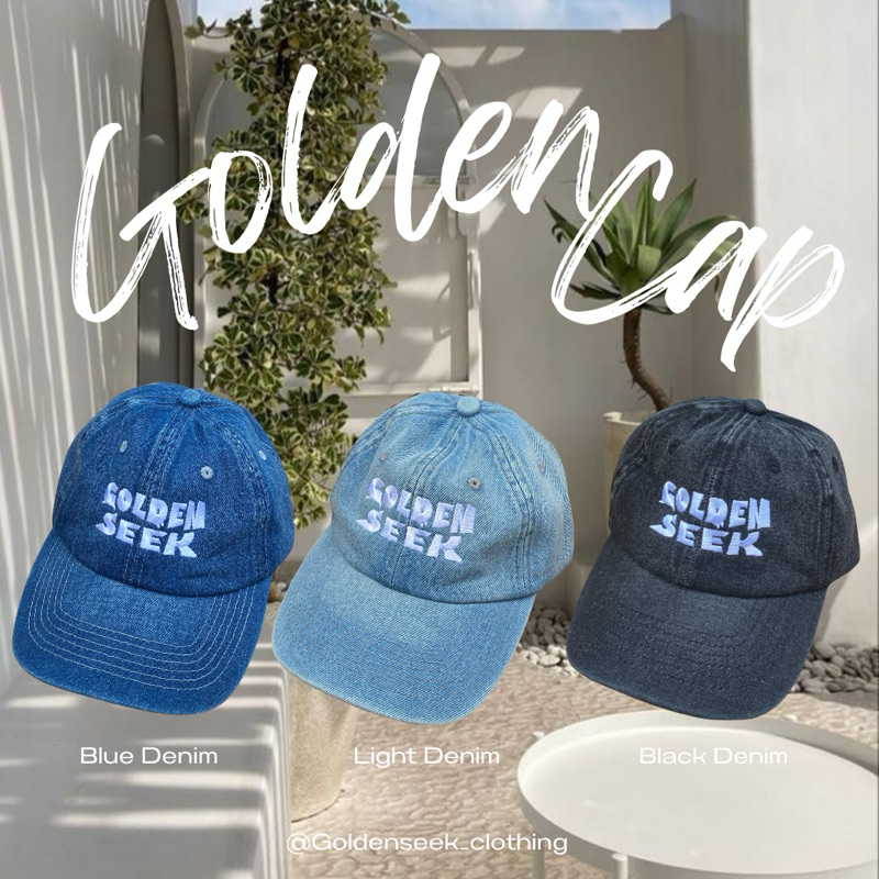 Golden Cap🧢 | หมวกแก๊ปยีนส์ ปัก Golden seek