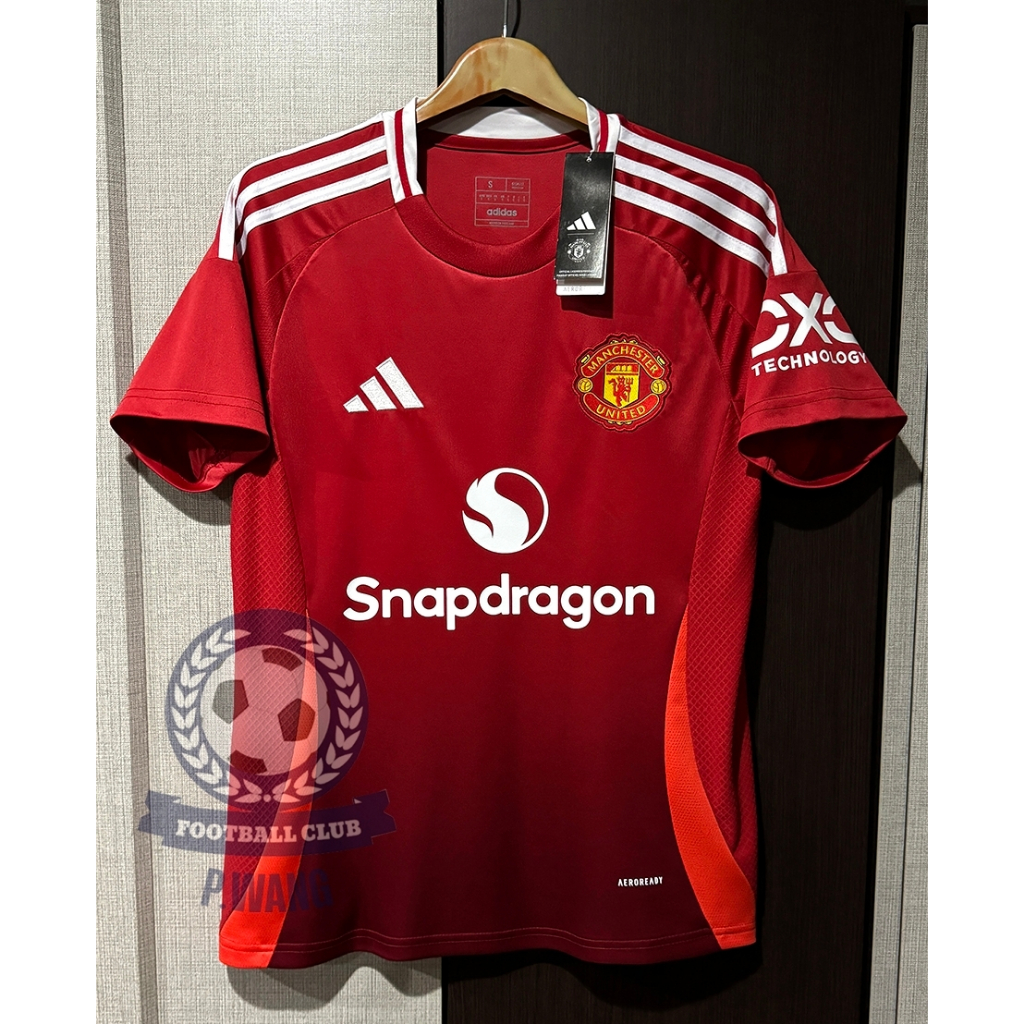 New!! เสื้อฟุตบอลทีม แมนยู Home เหย้า 3A เกรดแฟนบอล 2024/25 ฟลูออฟชั่น EPL ชื่อนักเตะพร้อมเบอร์ ครบทุกคนในทีมแมนยู