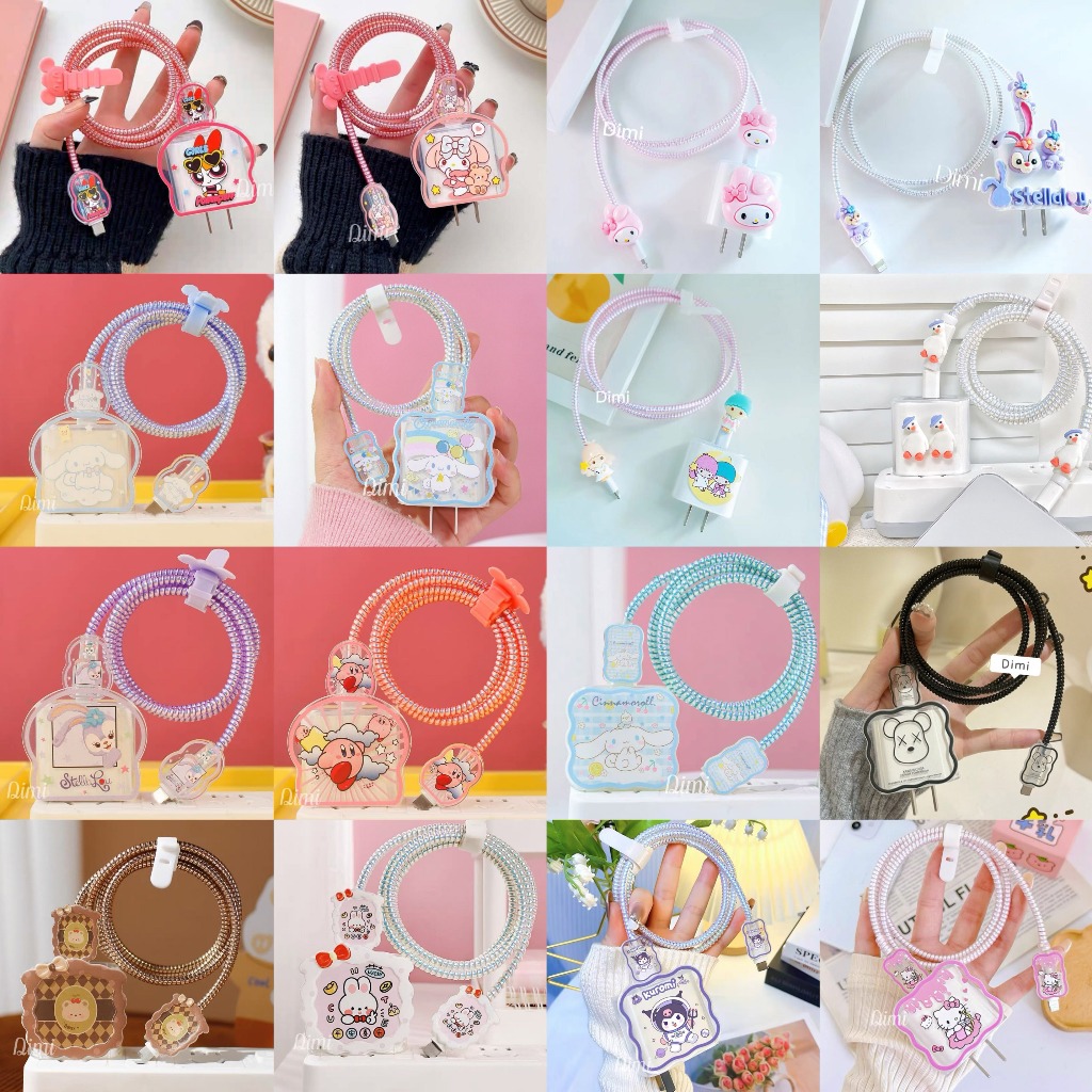 พร้อมส่งจากไทย ชุดถนอมสายชาร์จการ์ตูน สำหรับไอโฟน 18w 20w 35W