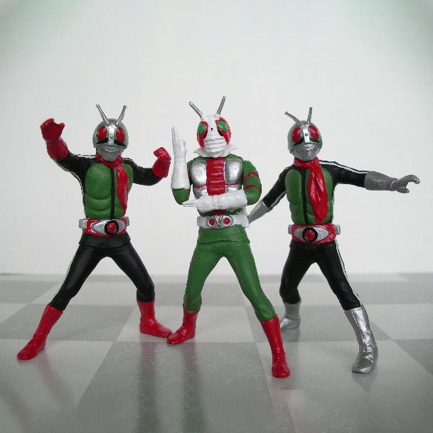 Bandai : Masked Rider No.1,No.2,V3 - Gashapon Kamen Rider HG Series - งานแท้ มือ1 ไม่แกะ + Mini booklet 1 ใบ