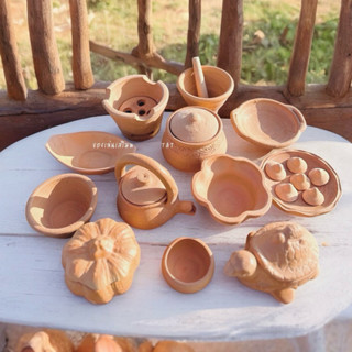 ชุดของเล่นดินเผา เล่นขายของ ชุดจัดเต็ม 12 รายการ