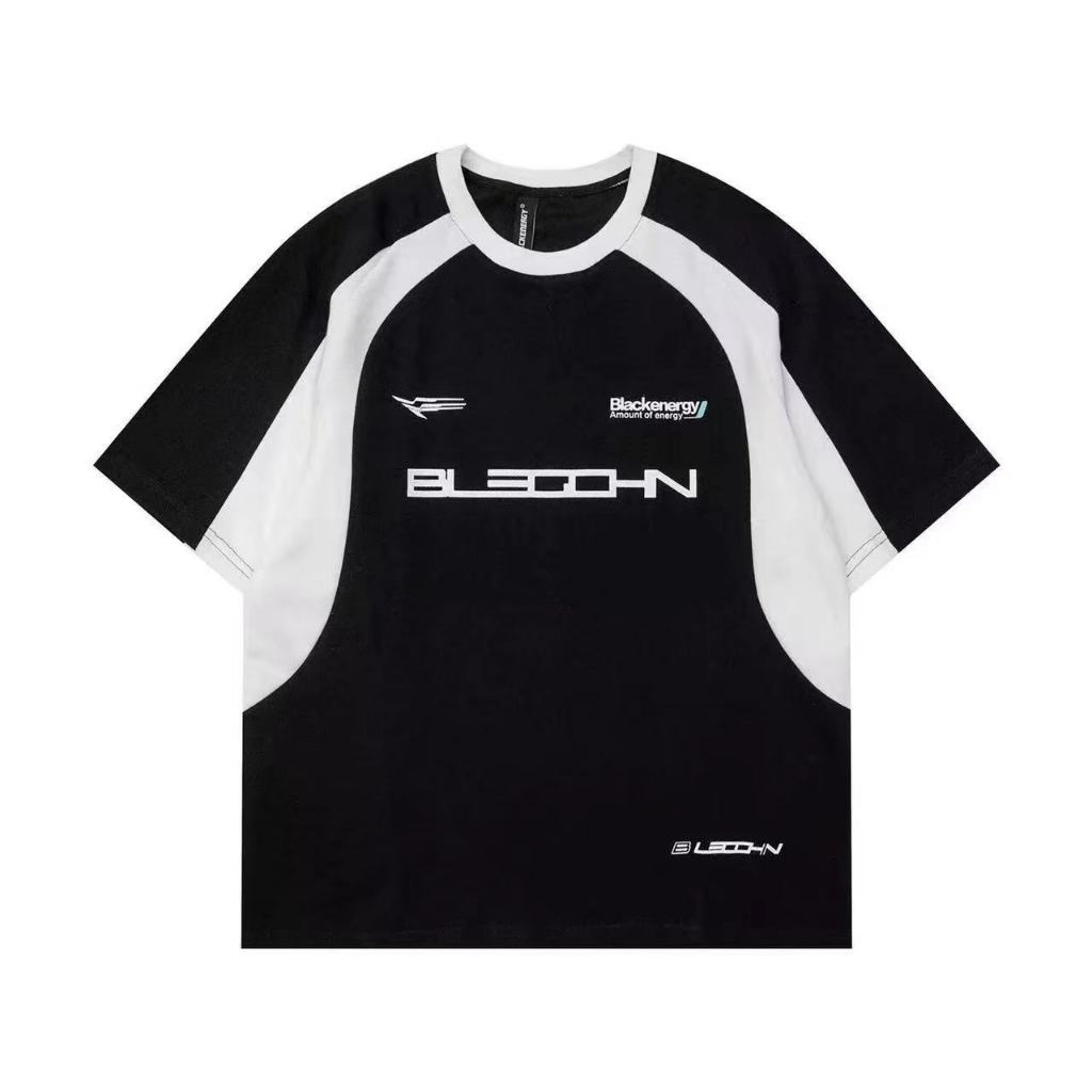 เสื้อบาสเก็ตบอล โอเวอร์ไซส์ สไตล์อเมริกัน สำหรับผู้ชาย ทรงหลวม ครึ่งแขน สตรีทแวร์ สไตล์ ฮิปฮอป